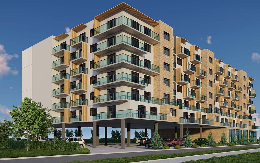 rendering palazzina residenziale
