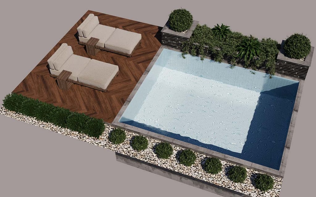 assonometria piscina