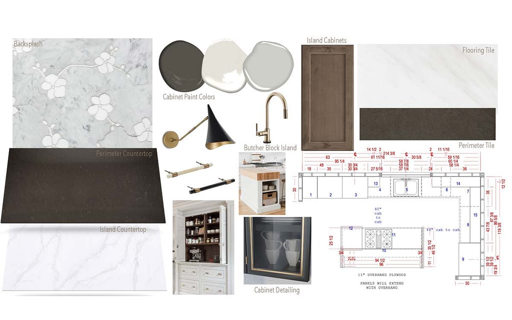 mood board progetto cucina