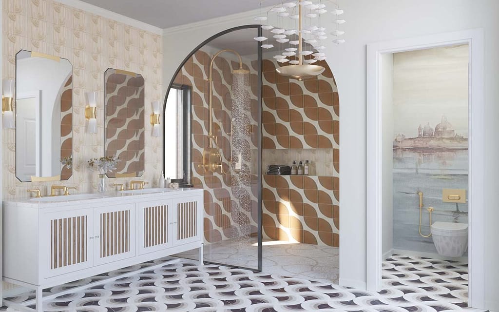 rendering interno begno con doccia