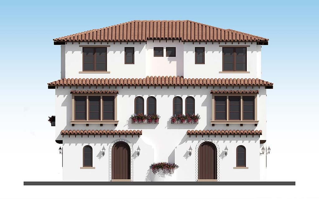 rendering prospetto villetta