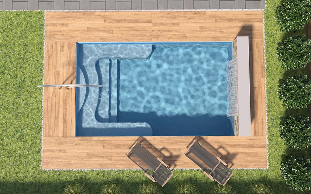 vista dal alto piscina