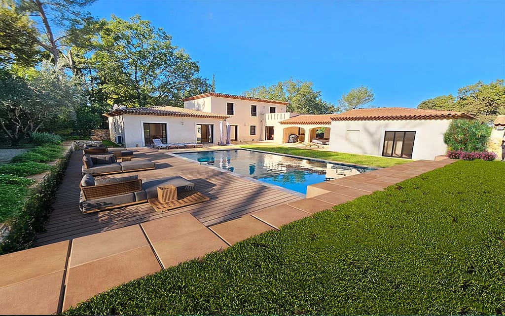 vista progetto area piscina